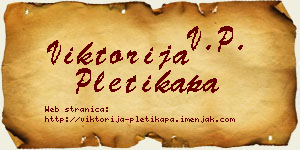 Viktorija Pletikapa vizit kartica